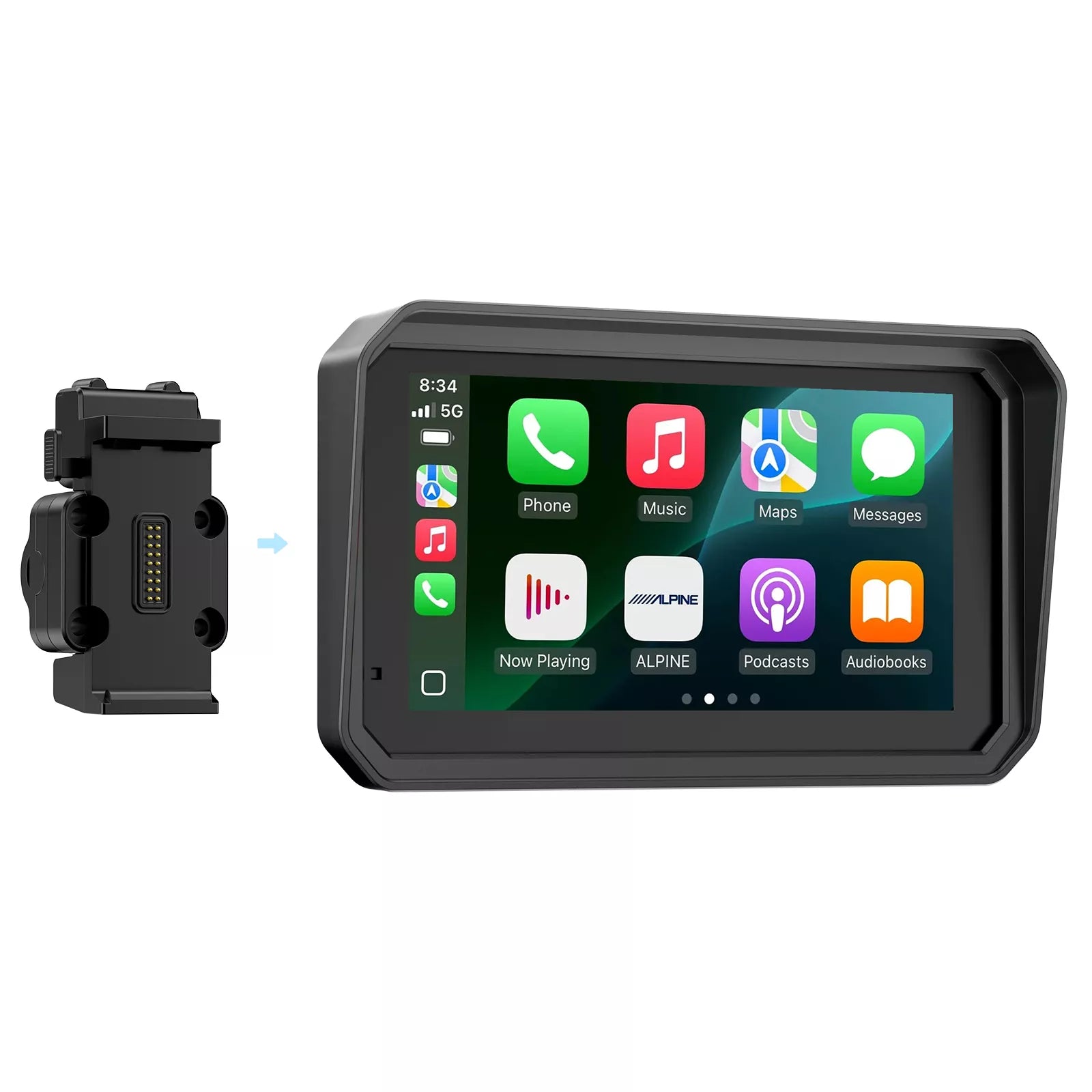CPMC N6 / N7 Motorcycle CarPlay Screen with Plug-and-Play Bracket