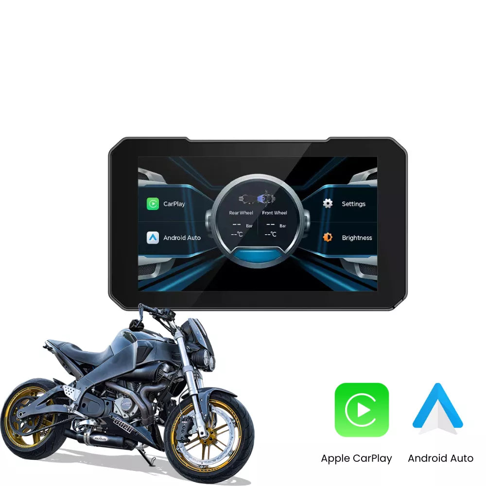 Portable Motorcycle Wireless CarPlay & Waterproof Touchscreen with ...