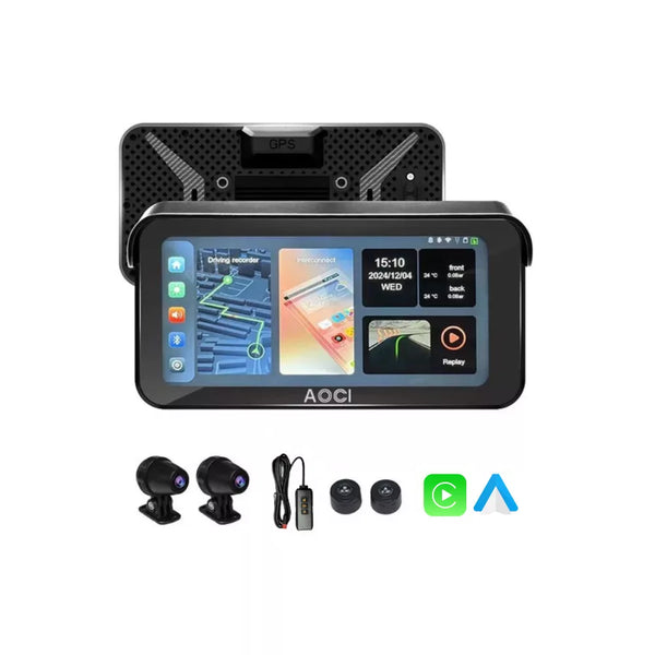 VSYSTO Motorcycle Dashcam 130° groothoek lens, 1080P dubbele voor- en achtercamera's, geen scherm, WiFi, nachtzicht, G-sensor, lus opname VSYSTO Motorcycle Dashcam 130° groothoek lens, 1080P dubbele voor- en achtercamera's, geen scherm, WiFi, nachtzicht, G-sensor, lus opname