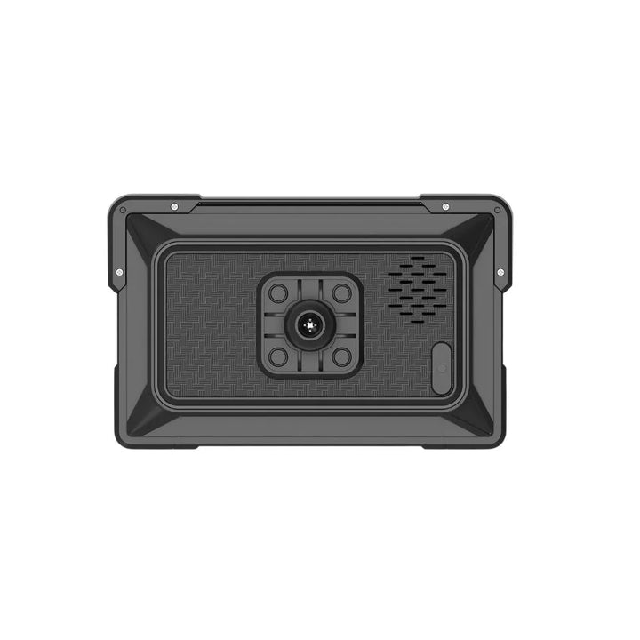 The back of motorcycle carplay screen