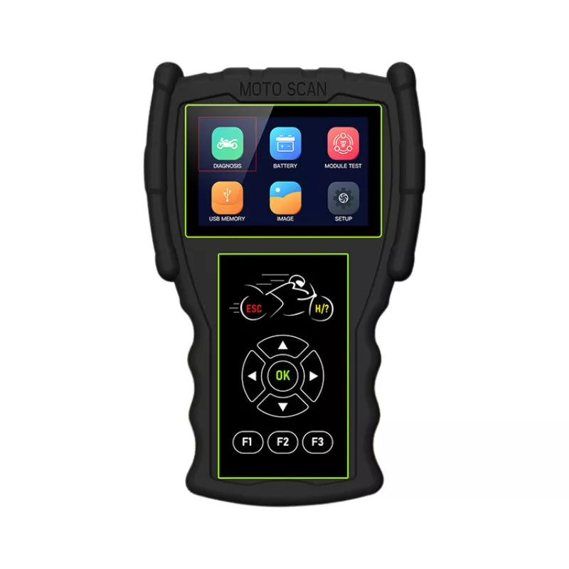 Motorcycle Scanner Device Advanced Motorcycle Diagnostic Scanner with Fault Code Reader & ABS Te ...