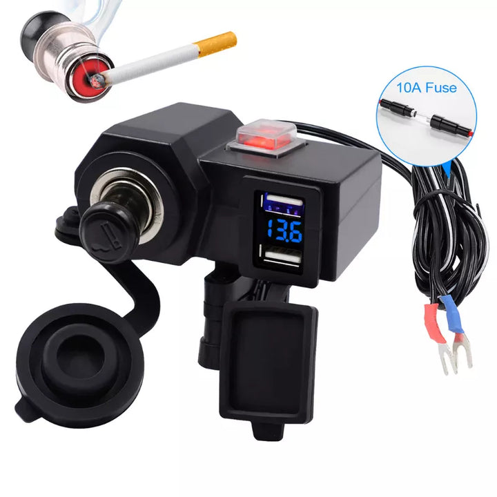 cigarette lighter charger for motorcycle Battery Tender Adapter Not compatible with Gerbing Core Heat Battery Powered. BlueFire 5V/2.1A Dual USB Charger